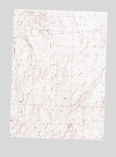 Rongis Reservoir SE, WY USGS Topographic Map