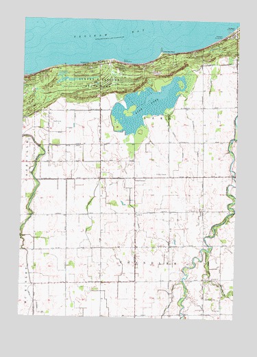 Rush Lake, MI USGS Topographic Map