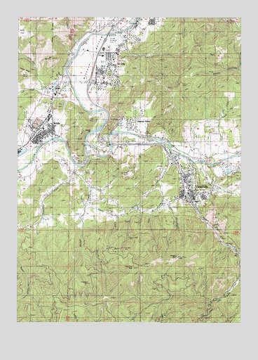 Canyonville, OR USGS Topographic Map