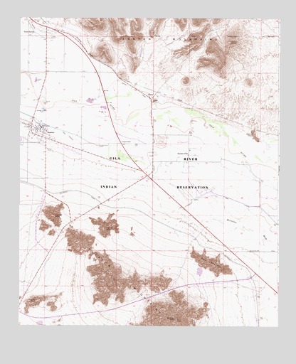 Sacaton, AZ USGS Topographic Map