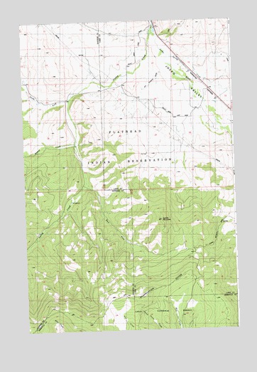 Saddle Mountain, MT USGS Topographic Map