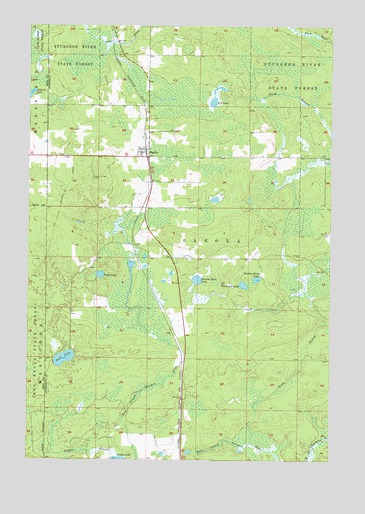 Sagola, MI USGS Topographic Map