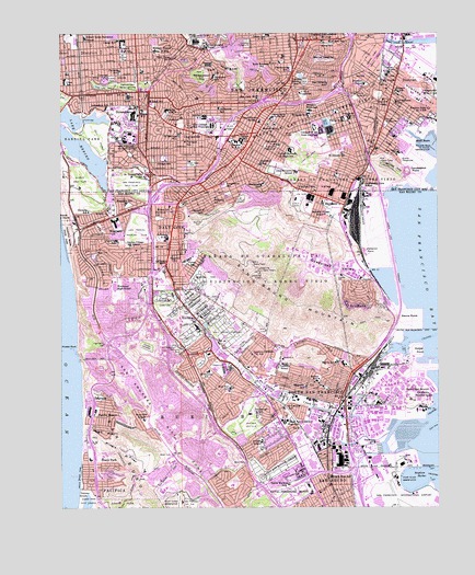 San Francisco South, CA USGS Topographic Map