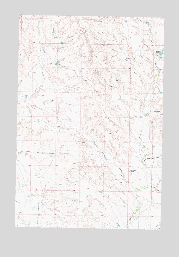Schultz Coulee, MT USGS Topographic Map