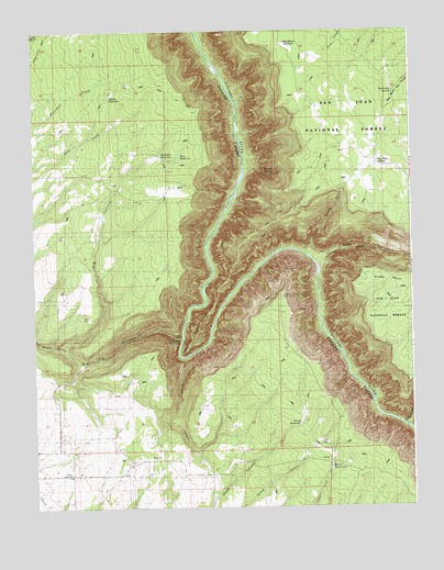 Secret Canyon, CO USGS Topographic Map