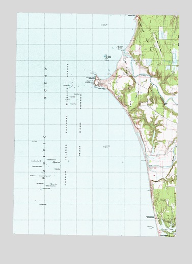 Cape Blanco, OR USGS Topographic Map