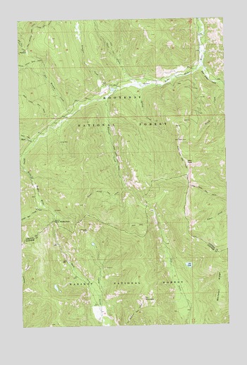 Silver Butte Pass, MT USGS Topographic Map
