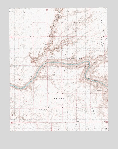 Slickhorn Canyon West, UT USGS Topographic Map