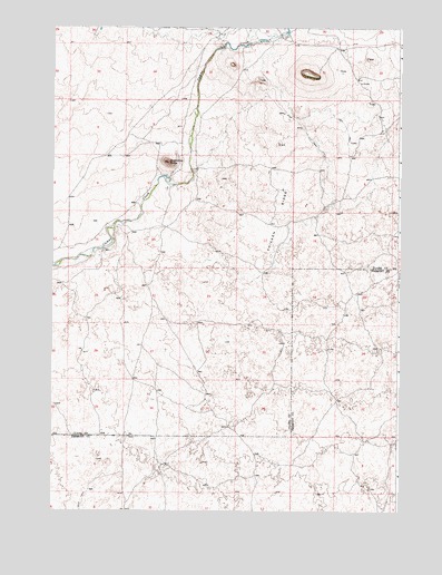 Snowshoe Butte, ID USGS Topographic Map