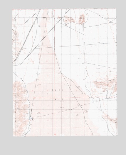 Soda Lake North, CA USGS Topographic Map