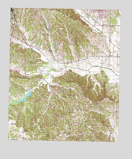 Southeast Pontotoc, MS USGS Topographic Map