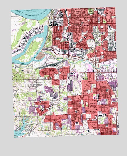 Southwest Memphis, TN USGS Topographic Map