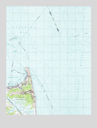 Cape Henlopen, DE USGS Topographic Map