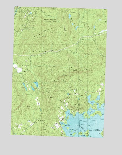 Squam Mountains, NH USGS Topographic Map