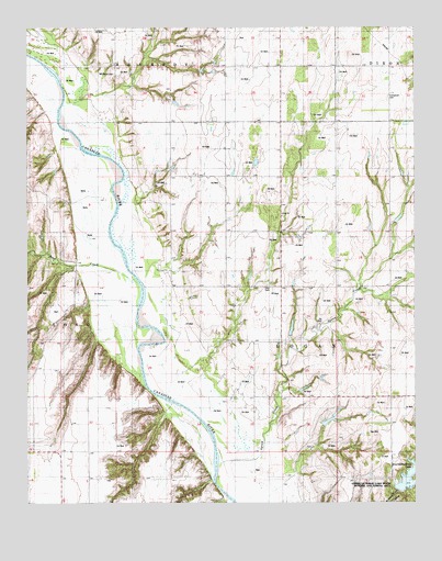 Squaw Creek, OK USGS Topographic Map