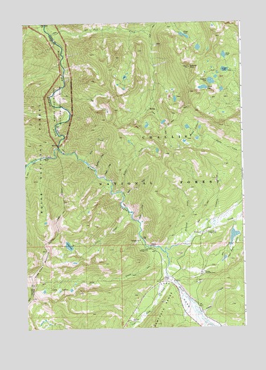 Cape Horn Lakes, ID USGS Topographic Map