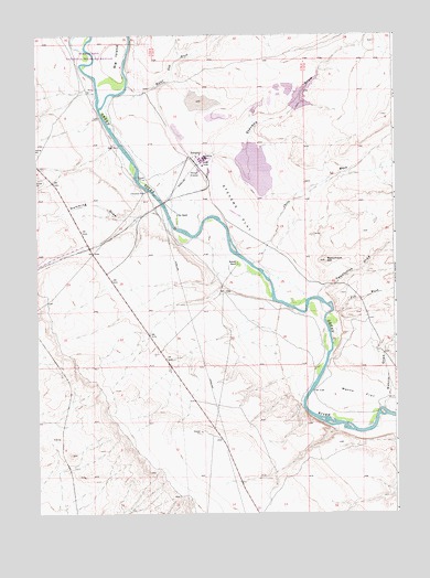 Stevens Flat, WY USGS Topographic Map