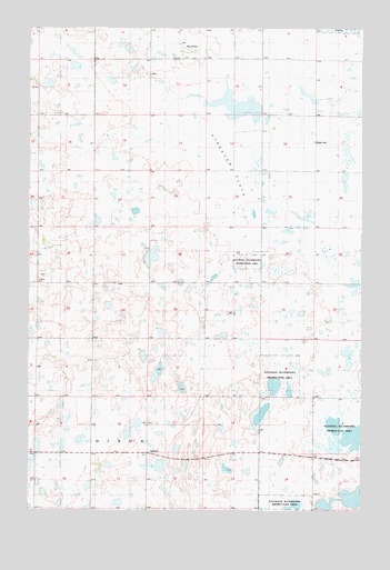 Streeter Flats, ND USGS Topographic Map