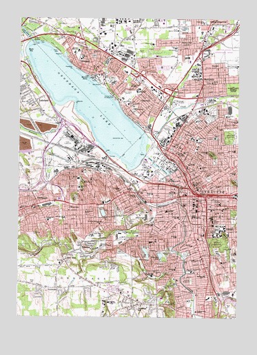 Syracuse West, NY USGS Topographic Map