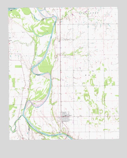 Terral, OK USGS Topographic Map
