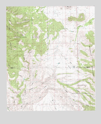 The Mesas, AZ USGS Topographic Map