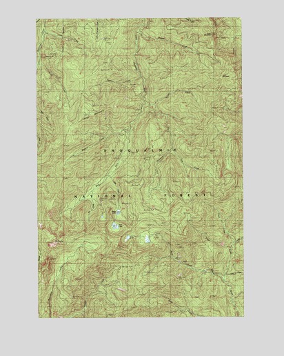 The Rockies, WA USGS Topographic Map