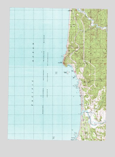 Cape Sebastian, OR USGS Topographic Map