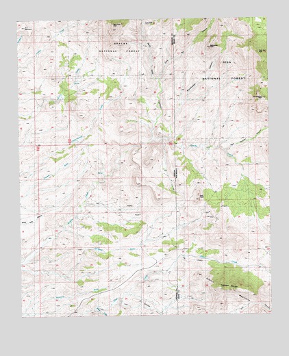 Tillie Hall Peak, NM USGS Topographic Map