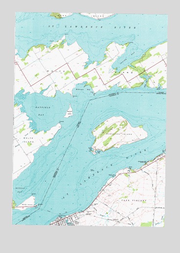 Cape Vincent North, NY USGS Topographic Map