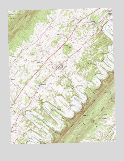 Toms Brook, VA USGS Topographic Map