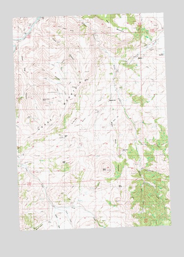 Toney Butte, OR USGS Topographic Map