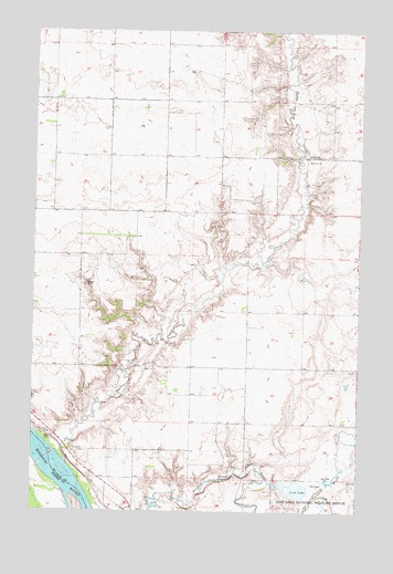 Turtle Creek SW, ND USGS Topographic Map