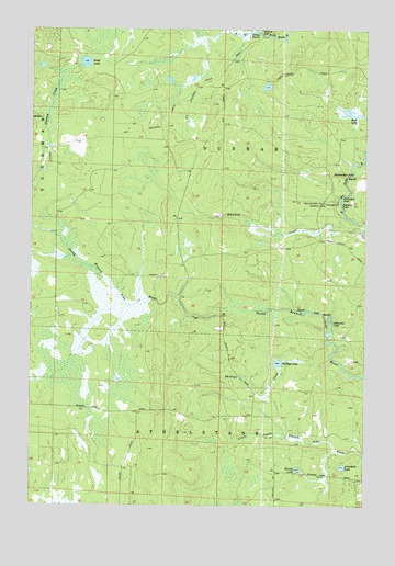 Twelvefoot Falls, WI USGS Topographic Map