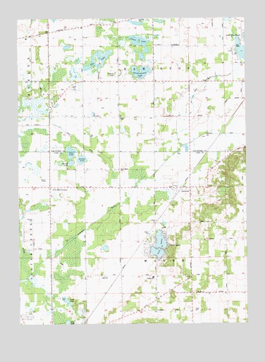Twin Lakes, MI USGS Topographic Map