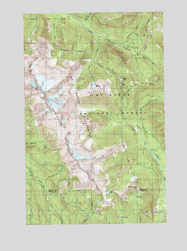 Twin Sisters Mountain, WA USGS Topographic Map