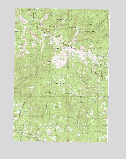 Vinegar Hill, OR USGS Topographic Map