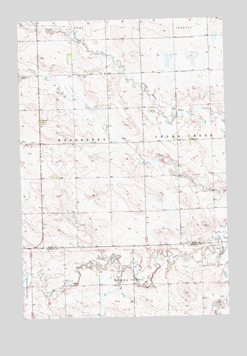 Warnke Hill, ND USGS Topographic Map