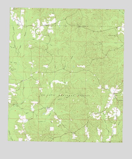Water Oak, MS USGS Topographic Map