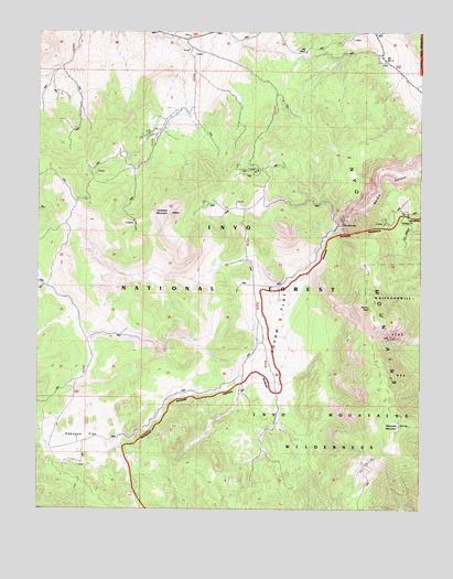 Waucoba Mountain, CA USGS Topographic Map