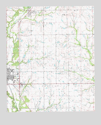 Waurika East, OK USGS Topographic Map