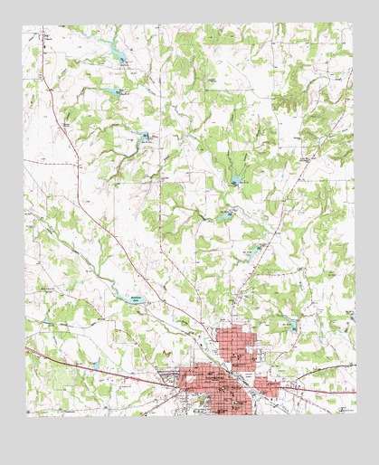 Weatherford North, TX USGS Topographic Map