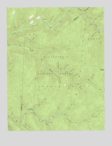 Webster Springs SE, WV USGS Topographic Map
