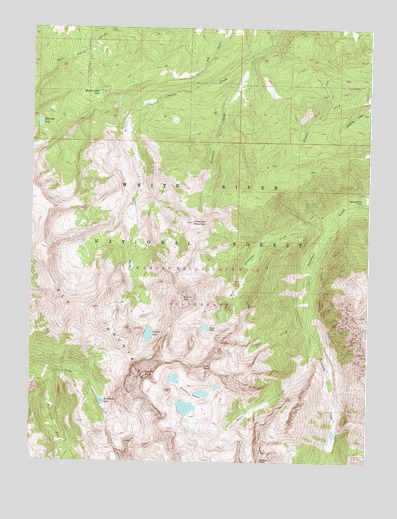 Capitol Peak, CO USGS Topographic Map