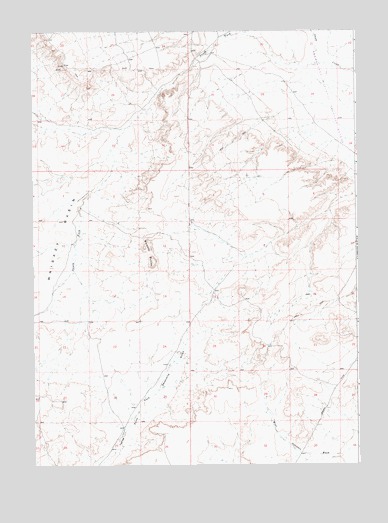 Whiskey Buttes, WY USGS Topographic Map