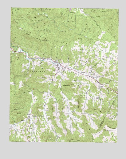White Rocks Mountain, TN USGS Topographic Map