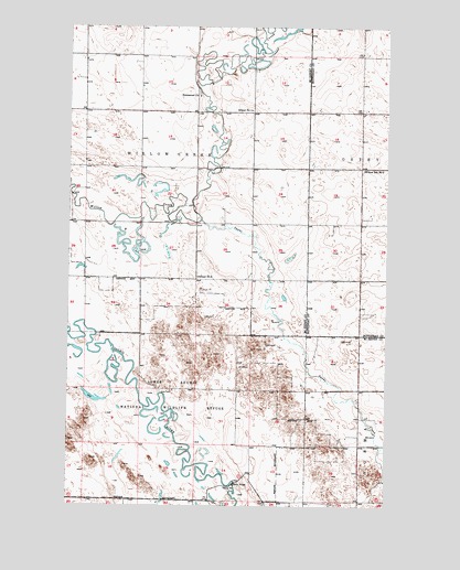 Willow City SW, ND USGS Topographic Map