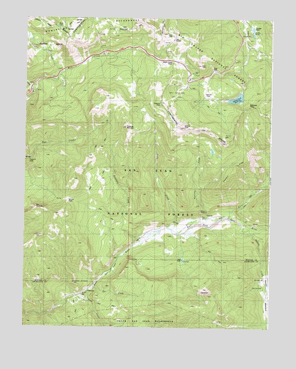 Wolf Creek Pass, CO USGS Topographic Map