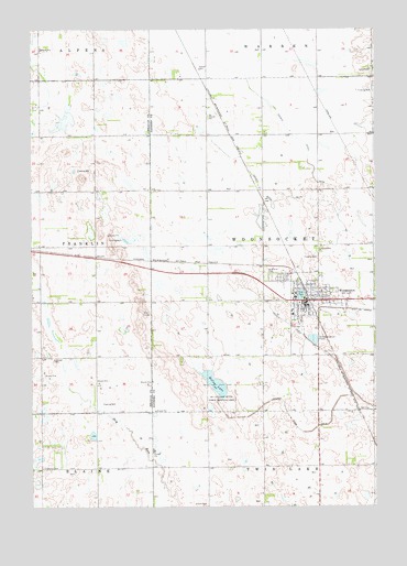 Woonsocket, SD USGS Topographic Map