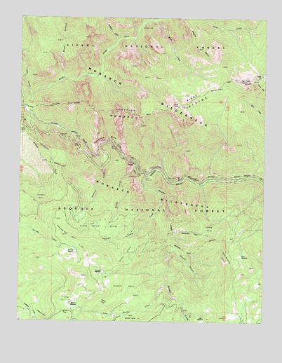 Wren Peak, CA USGS Topographic Map