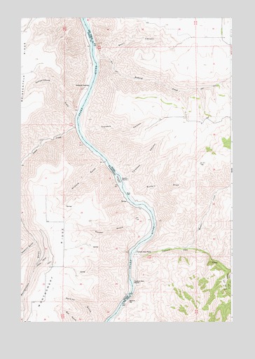 Captain John Rapids, ID USGS Topographic Map